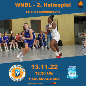 Das 2. Heimspieltag in der WNBL steht an!